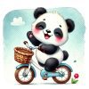 Pandica na bicklu