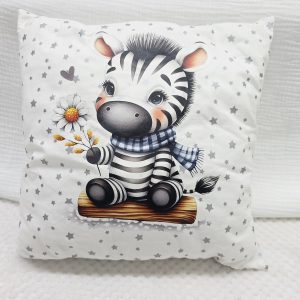 Jastučić  35x35cm Zebrica i cvjetić