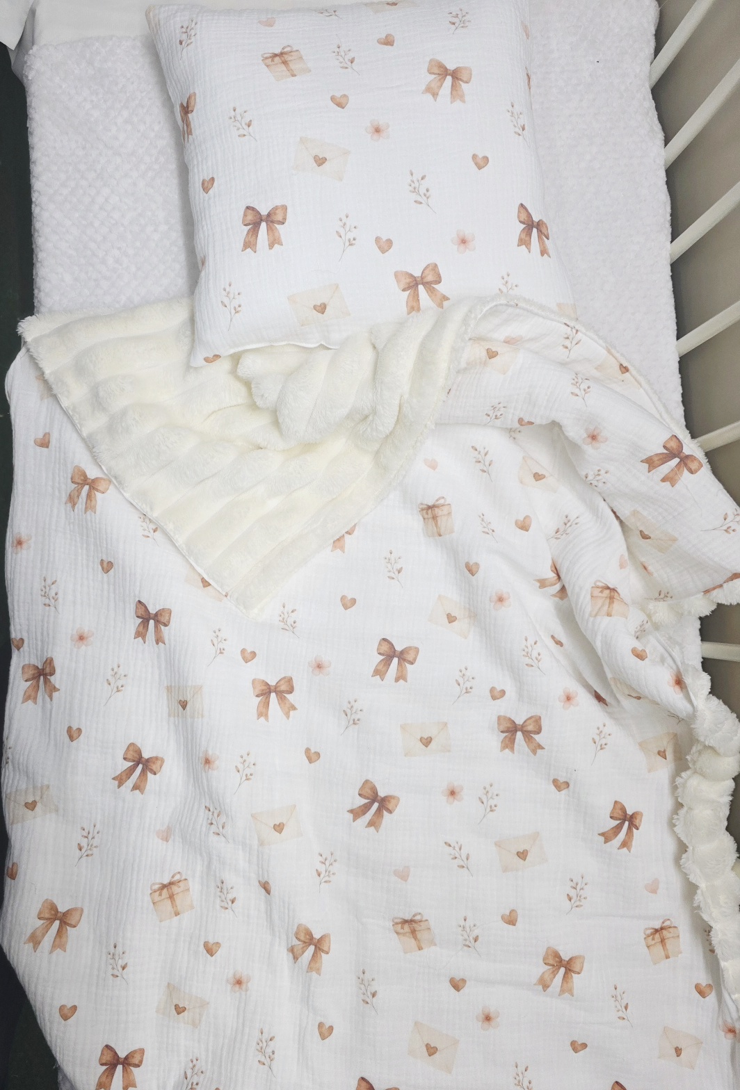 SET 4a dvoslojna muslinminky dekica+jastučić+muslin slinček+muslin krpica 10998