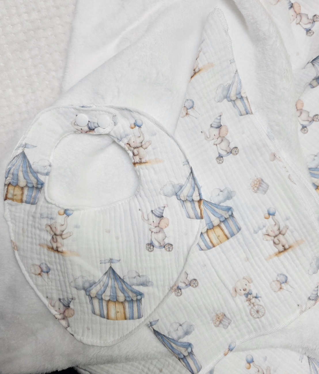 SET 4f dvoslojna muslinminky dekica+jastučić+muslin slinček+muslin krpica 10998 - Slika 2